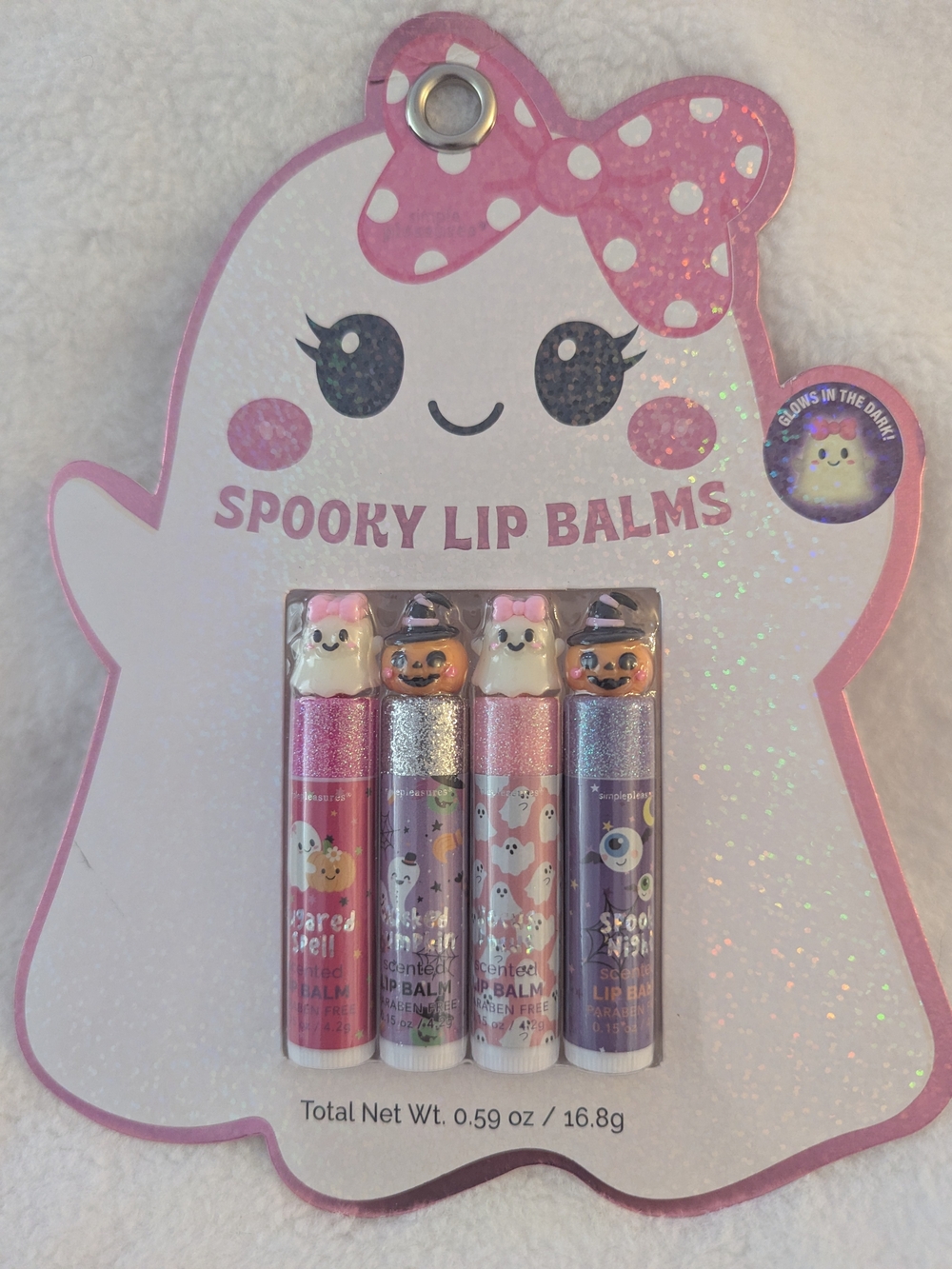 Spooky Lip Balms 4-Pack Kids Halloween Lip Balm Set